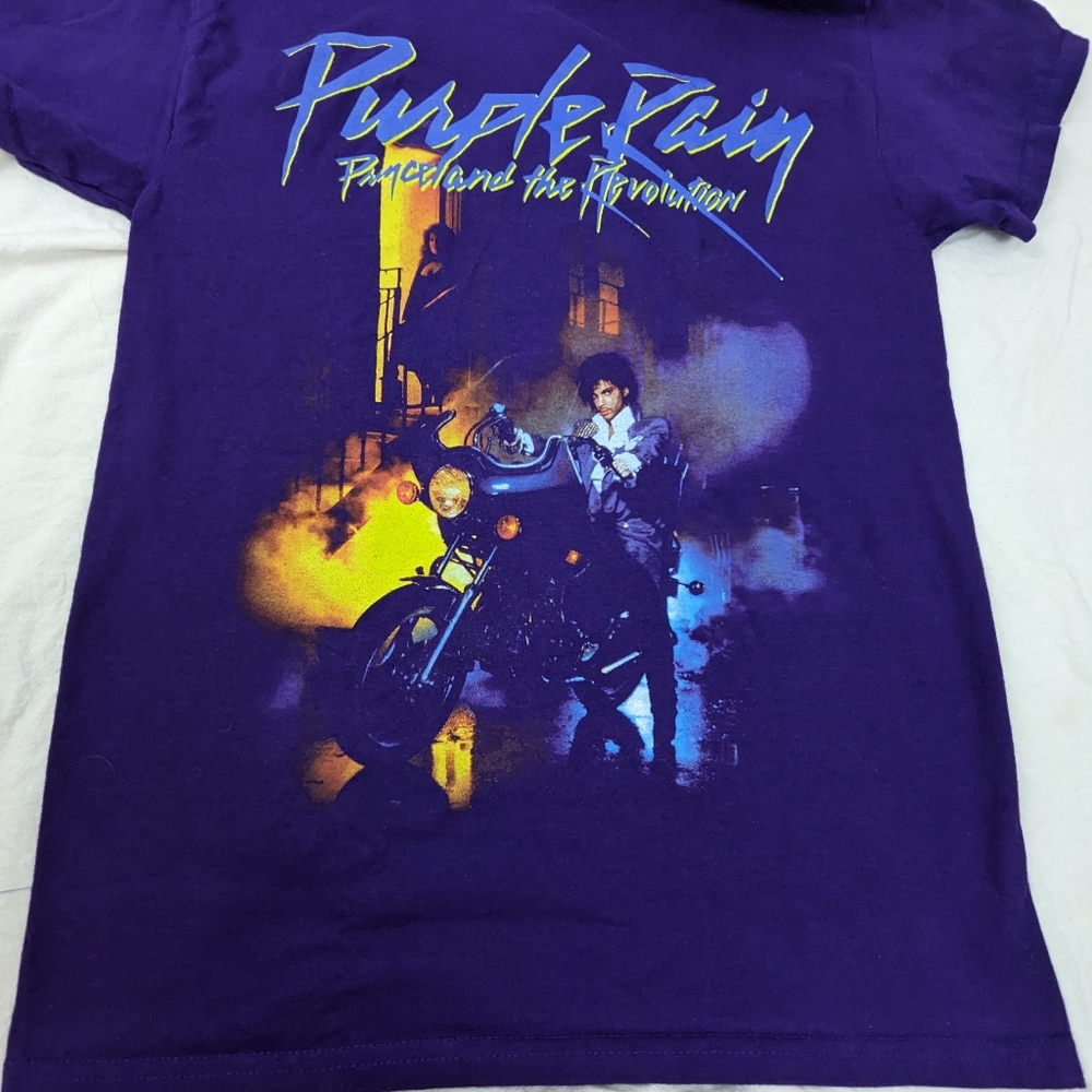 Prince and the Revolution Women's Purple Rain Album Cover Tee Small